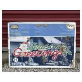 Santa Seasons Greetings Holographic Light