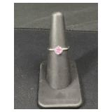 Pink gemstone ring