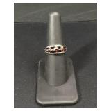 Sterling Silver orange gemstone ring