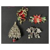 Christmas brooches