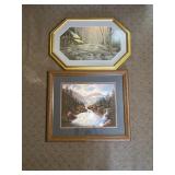 Two framed prints