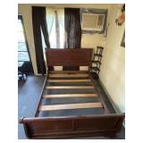 Wood Queen Size Sleigh Bed Frame
