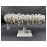 Silver tones bracelets