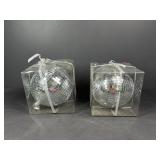 2 Disco Ball Christmas Ornaments