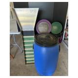 Gold Prospecting Sluice, Pans & Barrel