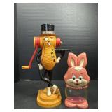 Mr. Peanut Dispenser & Easter Bunny Bank