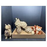 Wood Squirrel & Woodland Animal Decor Set