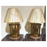 2 Etched Glass Lamps