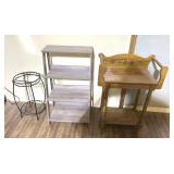 Shelf and Metal Plant Stand