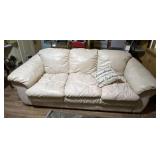 White Leather-Like Couch