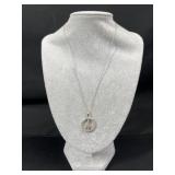 Sterling Silver peace sign necklace