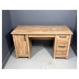 Farmhouse Style Desk with Cabinet - Pressboard