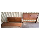 Full Size Sleigh Bed with Rails