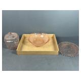 Pink depression glass