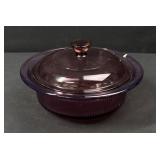 Vision Ware Plum Lidded Dish
