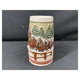 Winter Clydesdale Budweiser Stein