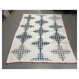 Sawtooth Square Pattern Quilt
