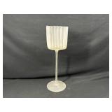 Tall Glass Square Pedestal Bowl