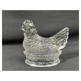 Glass Hen Decoration