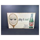 1958 7-Up "Play It Cool" Advertising Sign