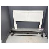 Farmhouse Style Full Bed Frame with Headboard