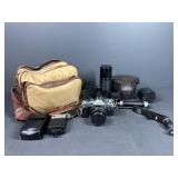 Canon AL-1 Analog film Camera and auxiliaries