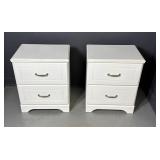 Pair of Ashley White 2-Drawer Nightstands