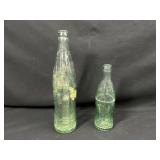 2 Vintage Coca Cola Glass Bottles
