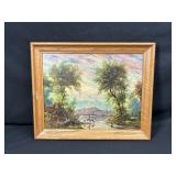 Vintage Lake Wall Art Decor