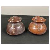 2 Illinois State Brown Porcelain Insulators