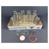Clear Mason Jars