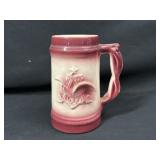 Vintage Red and White Budweiser Mug Stein