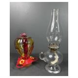 Humming Bird Feeder and Kerosene Lamp