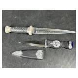 Decorative Fixed Blade Daggers with Sheath