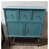 Teal Embossed Storage Cabinet
