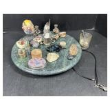 Marble Lazy Susan with Curio Collection
