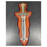Fantasy Wall Display Dagger with Plaque