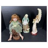Decorative Figurines with Porcelain Doll