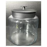 Glass Kitchen Canister with Metal Lid