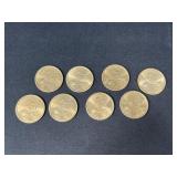 8 Sacagawea Golden Dollar Coins