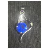 18K Blue Stone Pendant