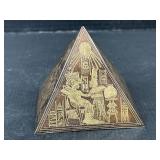 Egyptian Brass Style Pyramid Trinket Box