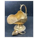 Gold Tone Sugar Scuttle with Scoop