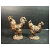 2 Chicken Statues