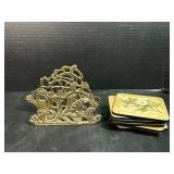 Vintage Brass Drink Coster Holder
