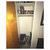 Tote of DVDs, Horror Movie VHS Tapes, and More