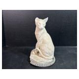 Cat Figurine with Rhinestone Base