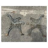 Floral Design Cast Iron Bench Parts