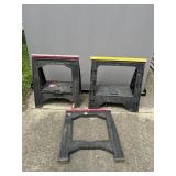 3 Plastic Saw Horses