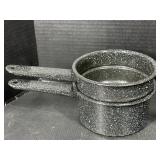 2 Graniteware Sauce Pans